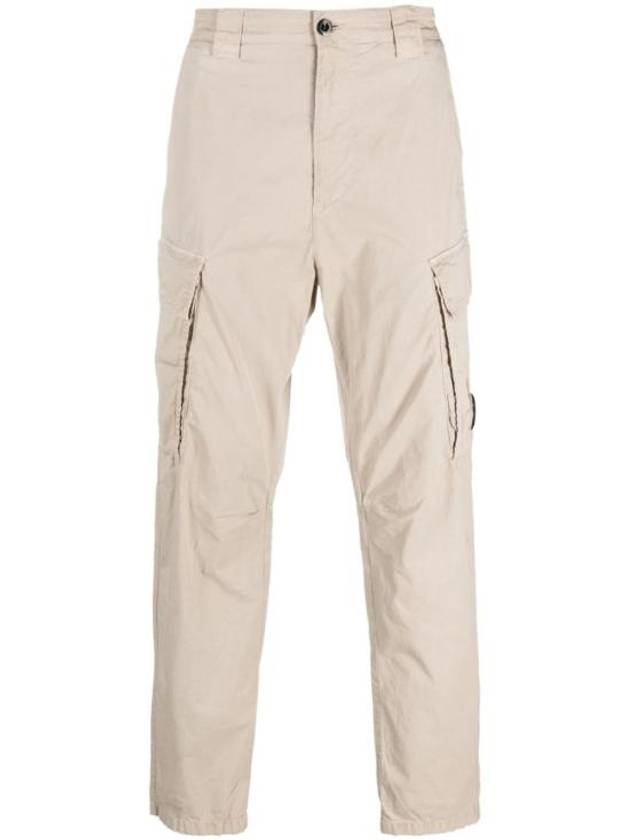 Twill Stretch Lens Cargo Straight Pants Beige - CP COMPANY - BALAAN 2