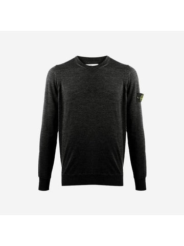 Light Wool Crewneck Knit Top Dark Grey - STONE ISLAND - BALAAN 1