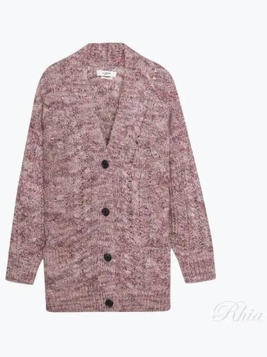 CA0351 22A077E 40PK Rose Wally cable knit cardigan - ISABEL MARANT - BALAAN 1