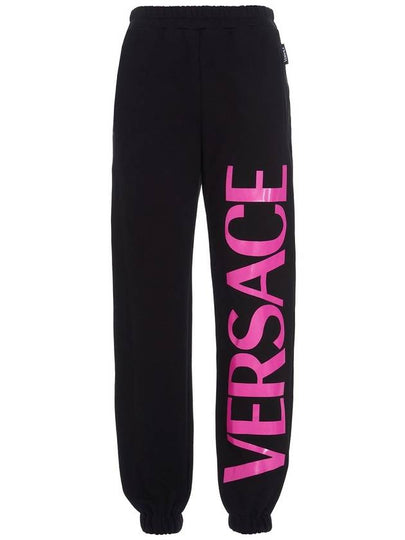 Women's Lettering Track Pants Black - VERSACE - BALAAN 2