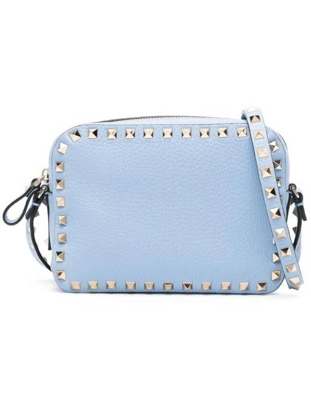 Rockstud leather cross bag blue - VALENTINO - BALAAN 1