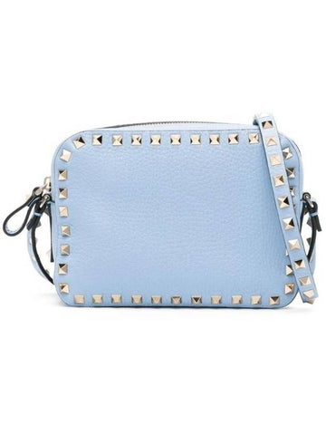 Rockstud leather cross bag blue - VALENTINO - BALAAN 1