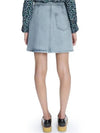 Women's Paula Denim A-Line Skirt Wash Indigo - A.P.C. - BALAAN.