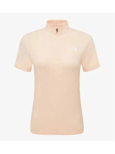 The North Face NT7KQ00C Ice Day Short Sleeve Zip T Shirt - THE NORTH FACE - BALAAN 1