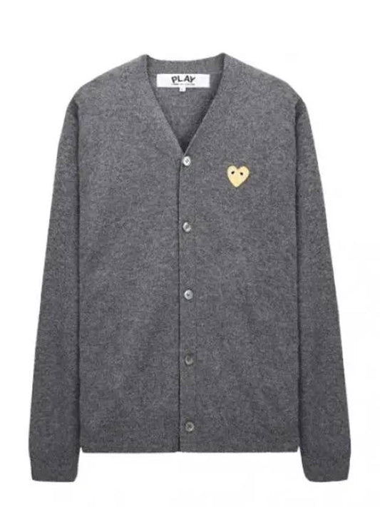 Gold Heart Waffen Wool Cardigan Men - COMME DES GARCONS - BALAAN 1