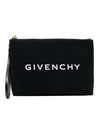 Logo Print Large Pouch Bag Black - GIVENCHY - BALAAN 1