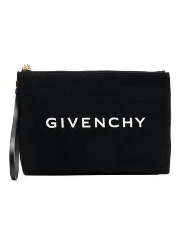 Logo Print Large Pouch Bag Black - GIVENCHY - BALAAN 1