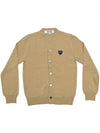 Play Men's Black Wappen Cardigan Beige - COMME DES GARCONS - BALAAN 2