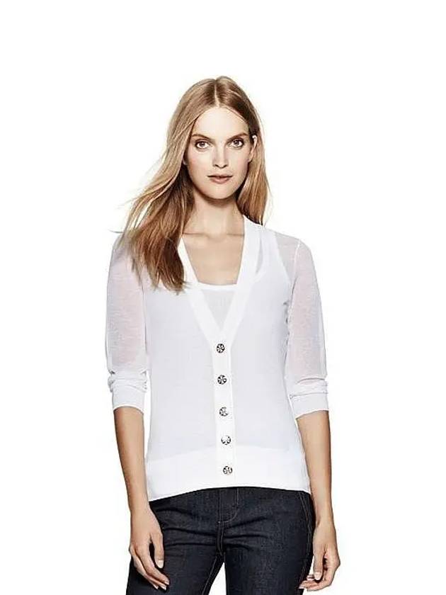 Shrunken Simon gold button cardigan 50003108 - TORY BURCH - BALAAN 1