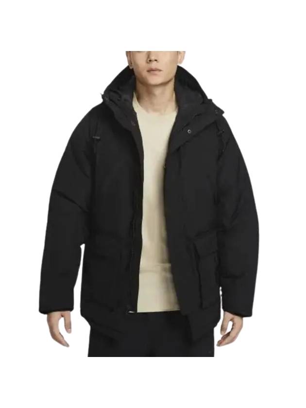 Sportswear Club Fleece Therma Fit Parka Black - NIKE - BALAAN 1