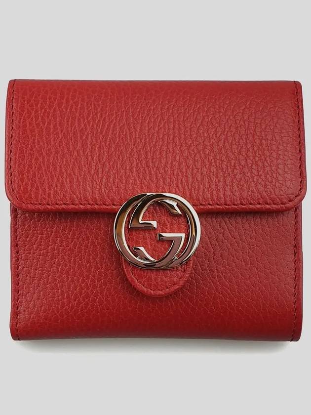 GG Interlocking Half Wallet Red - GUCCI - BALAAN 2