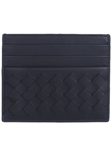 Men's Intrecciato Card Wallet Black - BOTTEGA VENETA - BALAAN 1