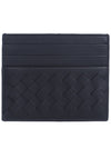 Men's Intrecciato Card Wallet Black - BOTTEGA VENETA - BALAAN 1