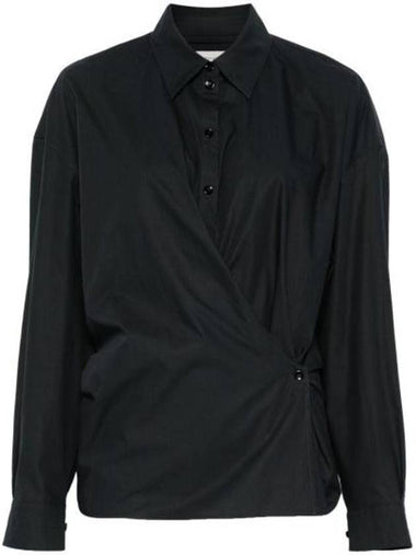 Twisted Long Sleeve Shirt Black - LEMAIRE - BALAAN 1