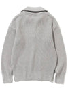 Half zip-up logo embroidery long-sleeved knit GREY - 20THHOLE - BALAAN 2