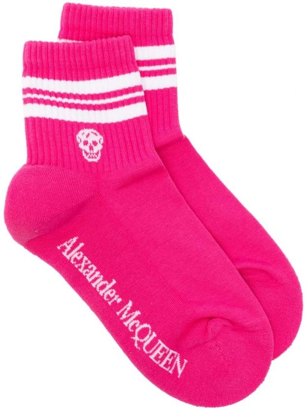 Women's Stretch Cotton Socks Fuchsia - ALEXANDER MCQUEEN - BALAAN 2