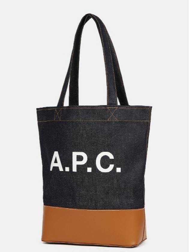 Logo Denim Axelle Tote Bag Navy - A.P.C. - BALAAN 4