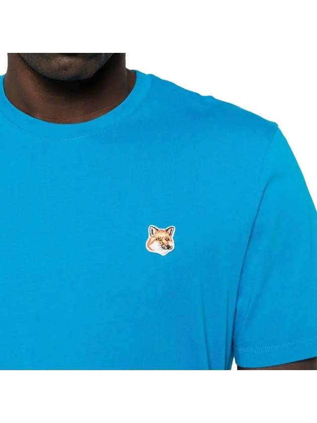 Fox Head Patch Classic Short Sleeve T-Shirt Enamel Blue - MAISON KITSUNE - BALAAN 5