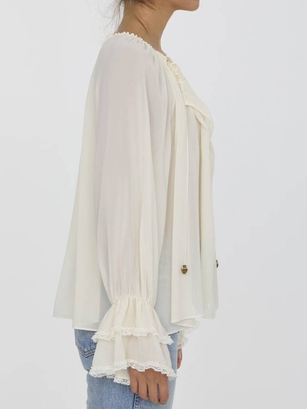 Gathered Top In Silk - CHLOE - BALAAN 3