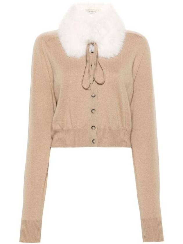 Detakable Cola Cardigan Beige - MAX MARA SPORTMAX - BALAAN 1