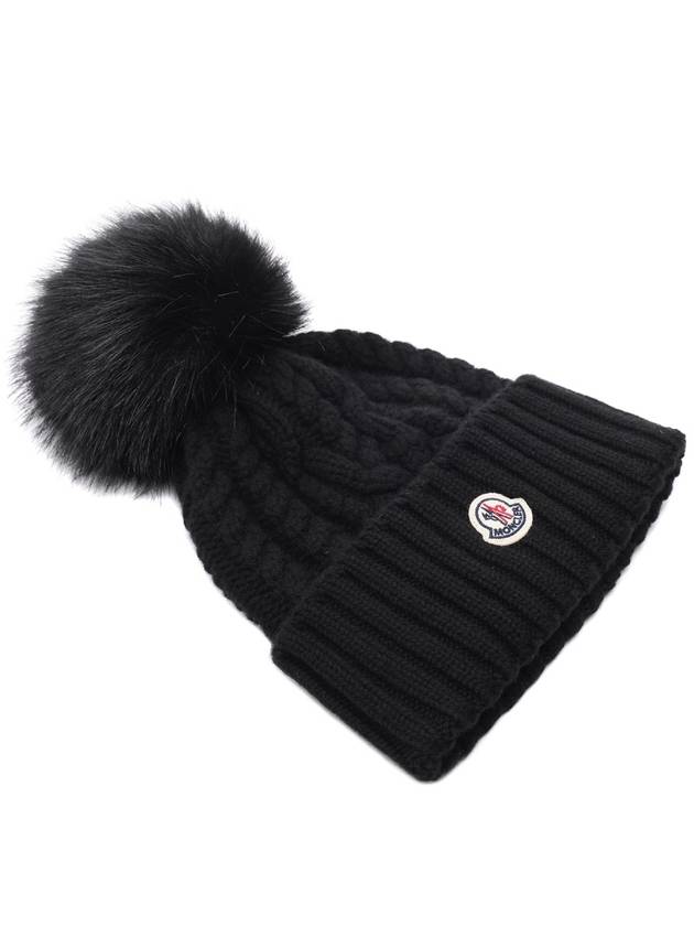 foam knit beanie black - MONCLER - BALAAN 6