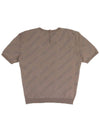 Cotton Diagonal Logo Short Sleeve T-Shirt Brown - BALENCIAGA - BALAAN 3