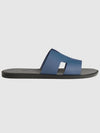 Men's Izmir Sandals Calfskin Absong Blue Gray Twotone - HERMES - BALAAN 7