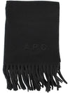 Embrois embroidered muffler black - A.P.C. - 5