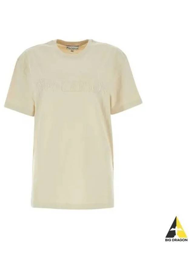 Logo Embroidery Cotton Short Sleeve T-Shirt Beige - JW ANDERSON - BALAAN 2