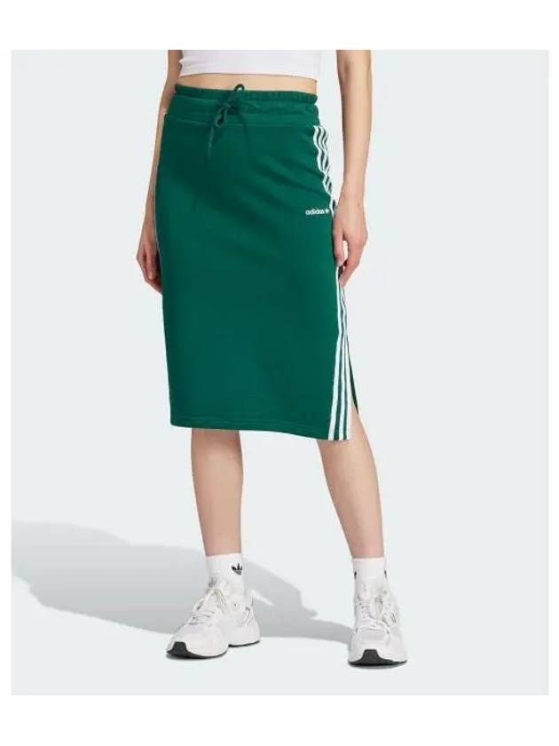 3 Stripe Long A-Line Skirt Green - ADIDAS - BALAAN 2