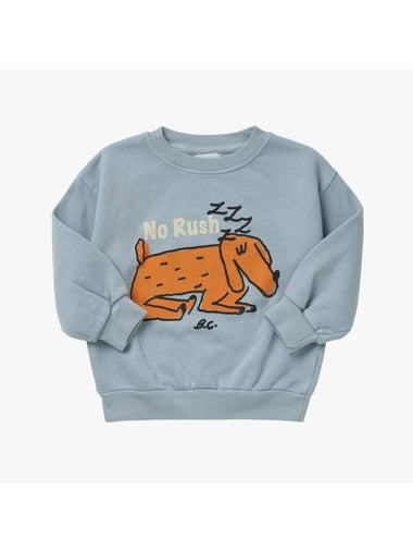 Kids Sleepy Dog Sweatshirt Blue - BOBO CHOSES - BALAAN 1