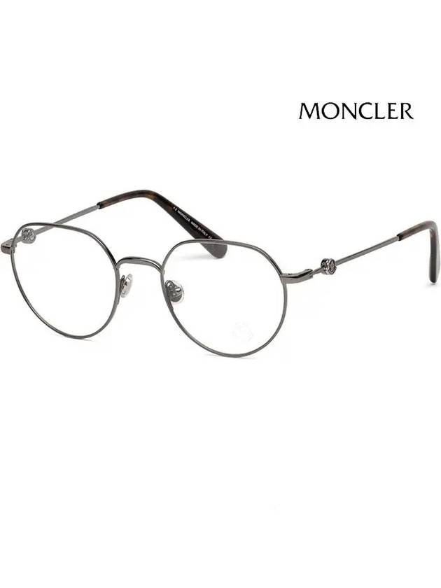 Eyewear Round Titanium Eyeglasses Gunmetal - MONCLER - BALAAN 2