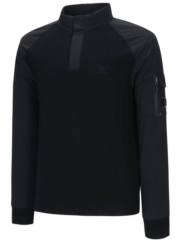 Official M PERFORMANCE WIND BLOCK HYBRID PULLOVER BK - ANEWGOLF - BALAAN 3