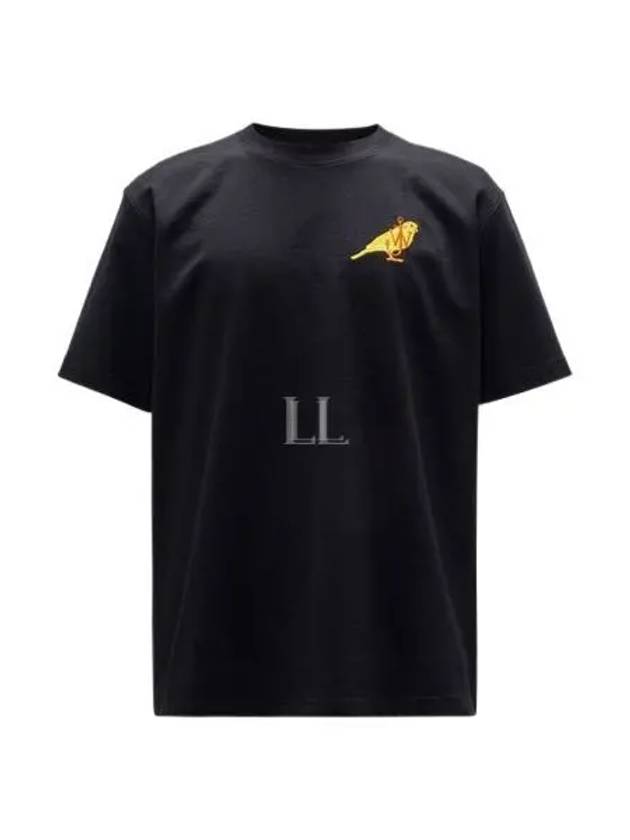 Canary Embroidered Short Sleeve T-Shirt Black - JW ANDERSON - BALAAN 2