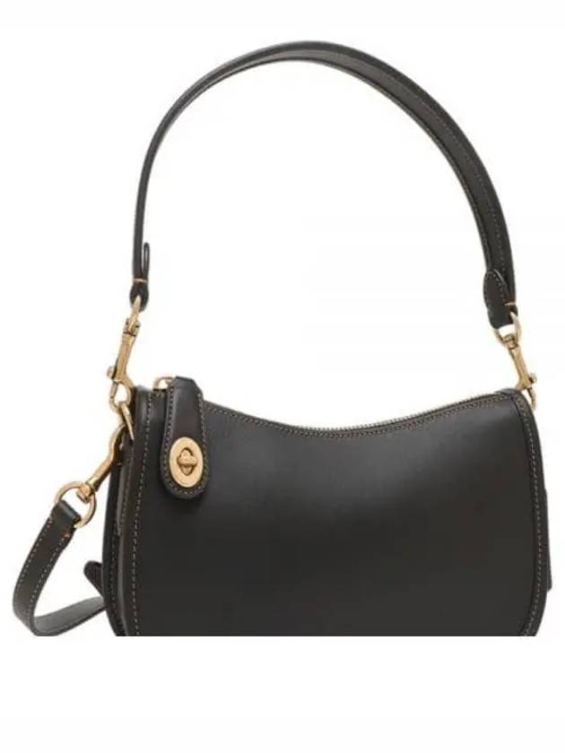 Swinger Leather Shoulder Bag Black - COACH - BALAAN 2