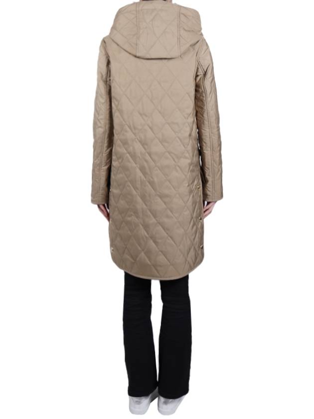 Diamond Quilted Thermoregulated Hoodie Padded Archive Beige - BURBERRY - BALAAN.