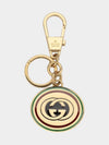 G Interlocking Red Enamel Keychain Key Ring Holder 728228 G259 - GUCCI - BALAAN 1