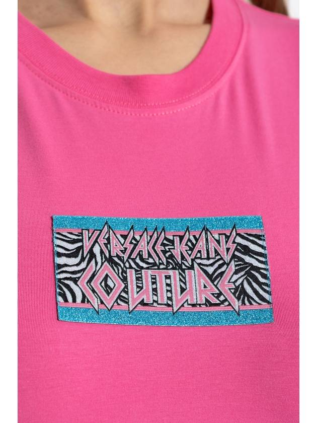 Versace Jeans Couture Top With Print, Women's, Pink - VERSACE - BALAAN 5