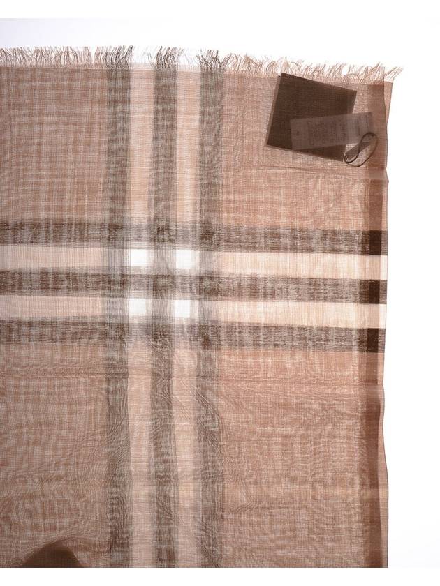 Logo Check Scarf Mid Camel - BURBERRY - BALAAN 5