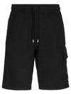 Bermuda Regular Fit Cargo Shorts Black - CP COMPANY - BALAAN 2