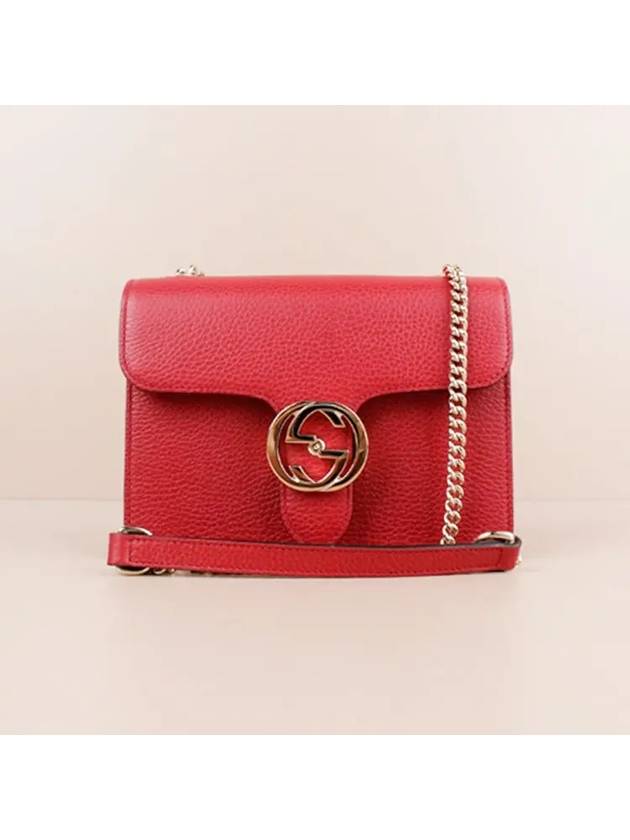 Interlocking GG Chain Small Cross Bag Red - GUCCI - BALAAN 2