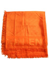 Orange Silk Big Scarf - BURBERRY - BALAAN 5