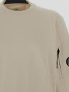 Diagonal Raised Fleece Sweatshirt Beige - CP COMPANY - BALAAN 4