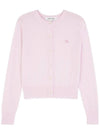 Baby Fox Patch Regular Cardigan Pale Pink - MAISON KITSUNE - BALAAN 2