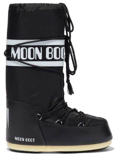 Logo Fabric Icon Nylon Snow Winter Boots Black - MOON BOOT - BALAAN 2