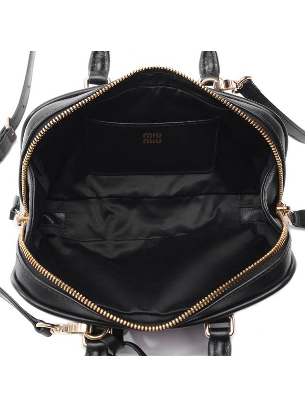 Arcadie Matelassé Mini Tote Bag Black - MIU MIU - BALAAN 7