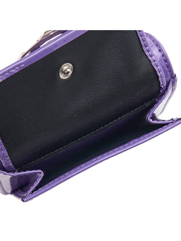 Logo Tri-Fold Patent Leather Half Wallet Purple - VIVIENNE WESTWOOD - BALAAN 8