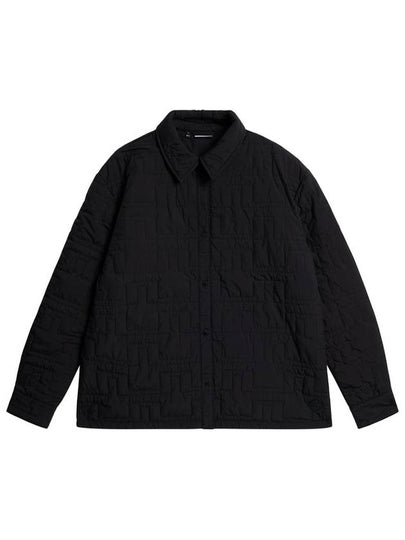 Rose Logo Quilting Padded Shirt Black - J.LINDEBERG - BALAAN 2