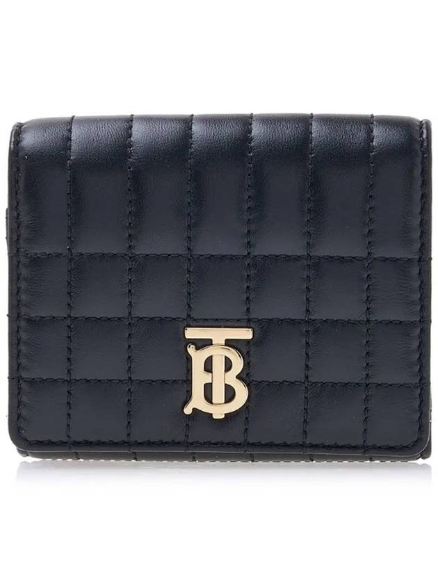 Lola Small Quilted Leather Folding Wallet Black Light Gold - BURBERRY - BALAAN 2