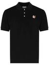 Fox Head Patch Cotton Polo Shirt Black - MAISON KITSUNE - BALAAN 2